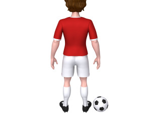 football player soccer cartoon 3Dモデル