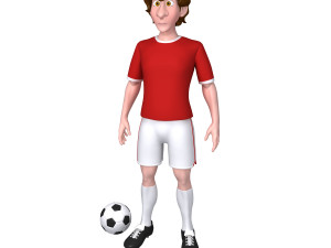 football player soccer cartoon 3Dモデル