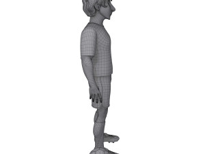 football player soccer cartoon 3Dモデル
