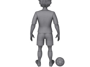 football player soccer cartoon 3Dモデル
