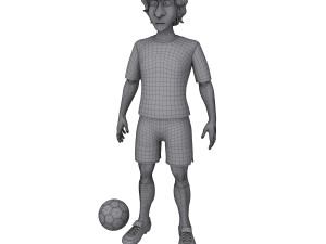 football player soccer cartoon 3Dモデル