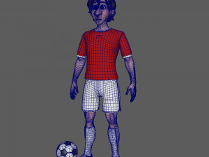 football player soccer cartoon 3Dモデル