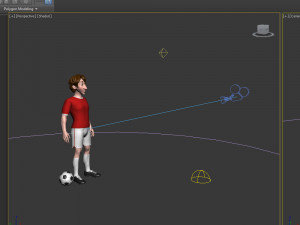 football player soccer cartoon 3Dモデル