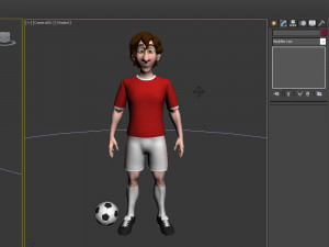 football player soccer cartoon 3Dモデル