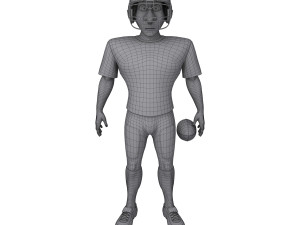 american football player cartoon Modelo 3D
