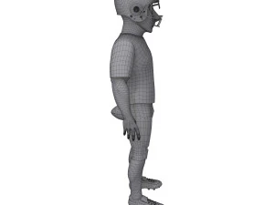 american football player cartoon 3D Model