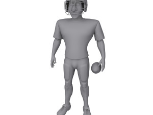 american football player cartoon Modelo 3D