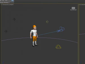 american football player cartoon 3D Model