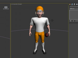 american football player cartoon Modelo 3D