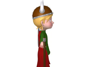 viking boy cartoon 3D Model