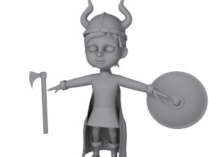 viking boy cartoon 3D 모델