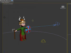 viking boy cartoon 3D Model
