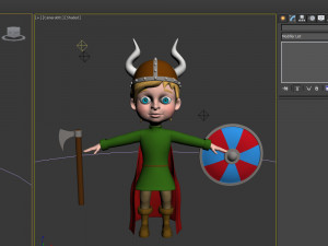 viking boy cartoon 3D 모델