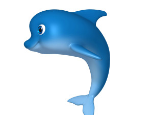 dolphin cartoon 3D Model