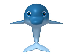 dolphin cartoon Modelo 3D
