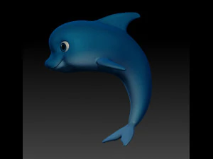 dolphin cartoon 3D Model