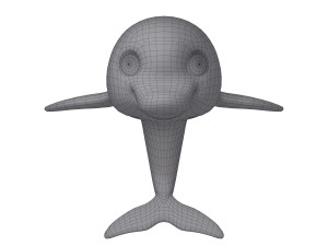 dolphin cartoon Modelo 3D