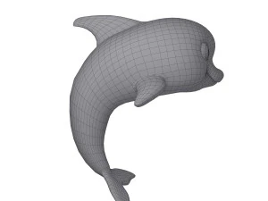 dolphin cartoon 3D Model