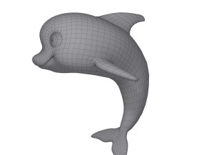 dolphin cartoon Modelo 3D