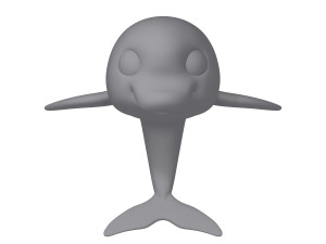 dolphin cartoon Modelo 3D