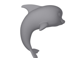 dolphin cartoon Modelo 3D