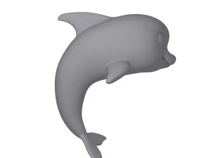 dolphin cartoon 3D Model
