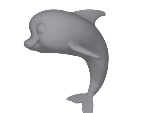 dolphin cartoon 3D Model