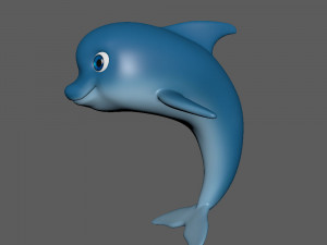 dolphin cartoon Modelo 3D