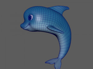 dolphin cartoon Modelo 3D