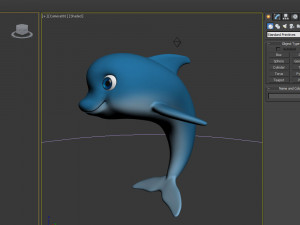dolphin cartoon Modelo 3D