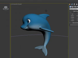 dolphin cartoon 3D Model