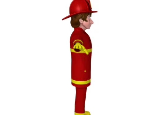 fireman cartoon 3D Model