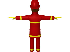 fireman cartoon 3D 模型
