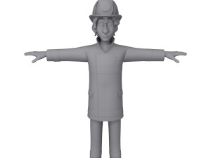 fireman cartoon 3D 模型