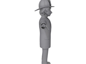 fireman cartoon 3D Model