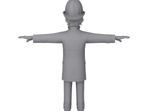 fireman cartoon 3D Model