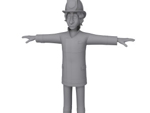 fireman cartoon 3D 模型