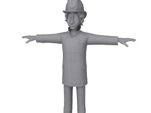fireman cartoon 3D Model