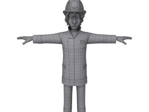 fireman cartoon 3D 模型