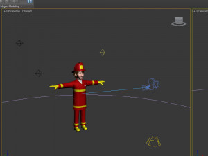 fireman cartoon 3D 模型