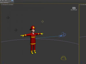 fireman cartoon 3D Model