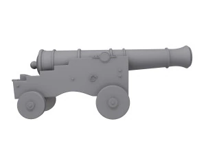 naval cannon 3D Model