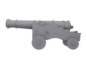 naval cannon 3D Model