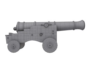 naval cannon 3D Model