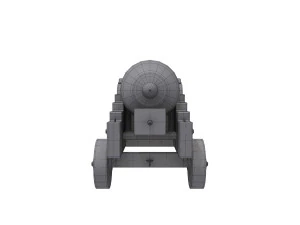 naval cannon 3D Model