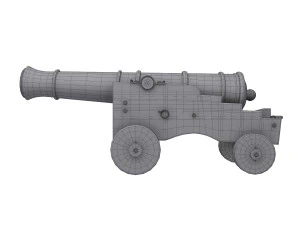 naval cannon 3D Model