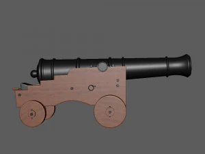 naval cannon 3D Model