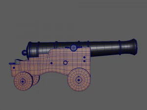 naval cannon 3D Model
