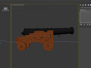 naval cannon 3D Model