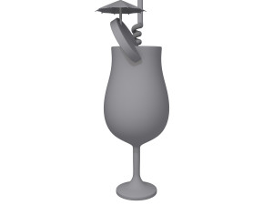 cocktail cartoon 3D Model